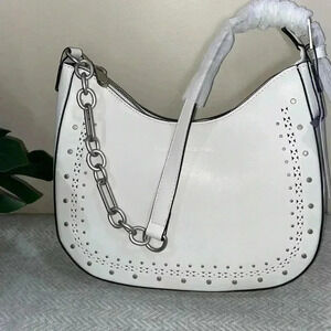 French Connection, “ Elena, Moon shaped Shoulder bag” white
